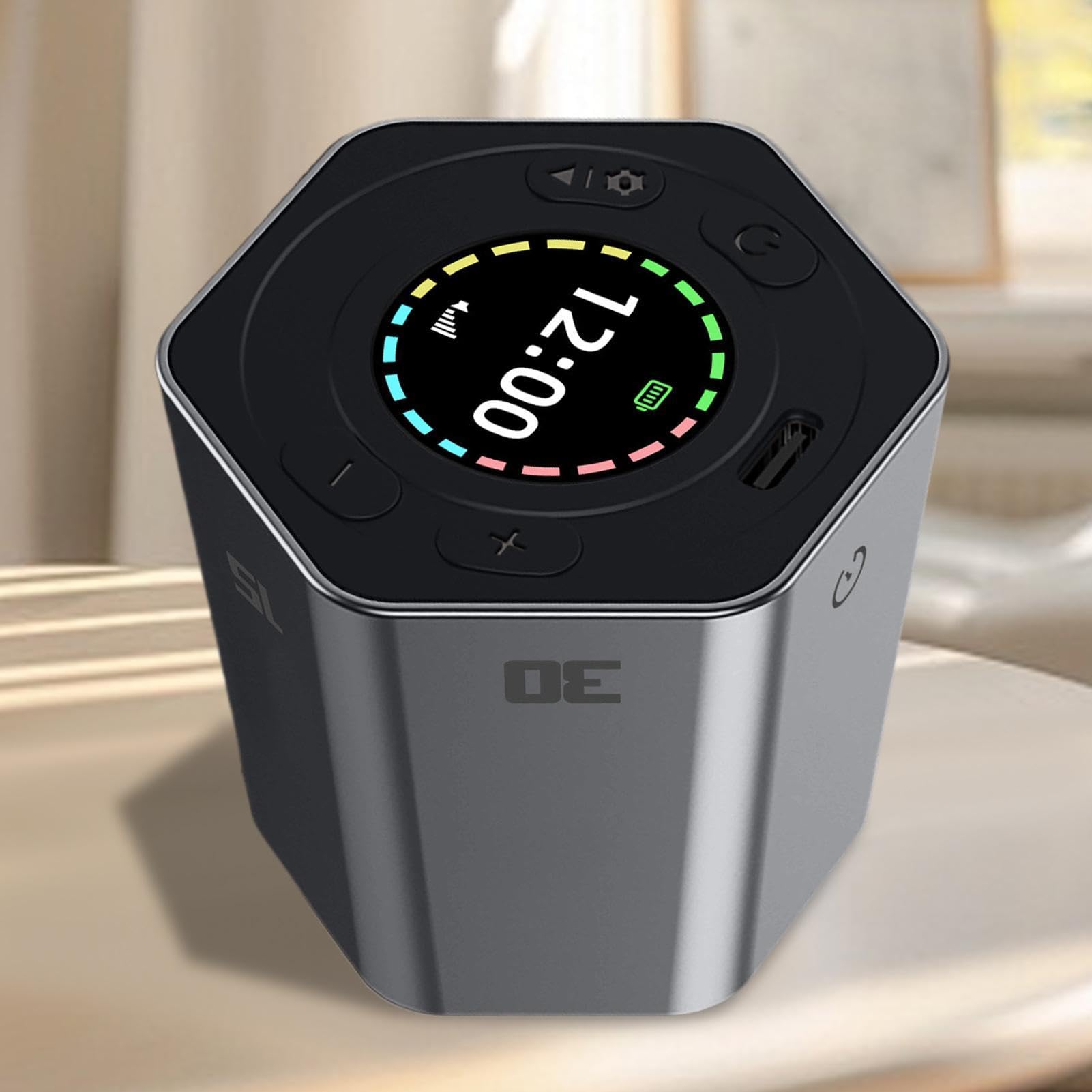 Minuteur de Bureau Horloge Rotative à Capteur Rechargeable