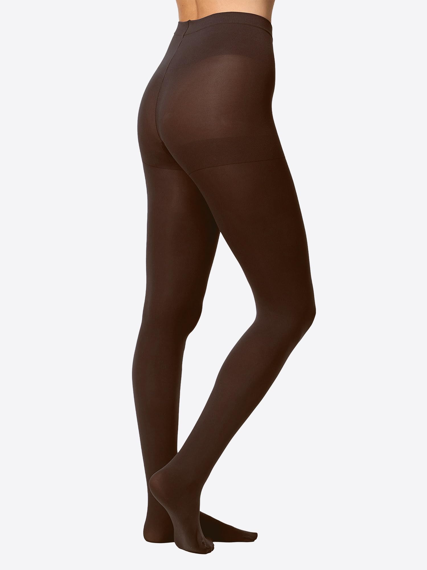 NUR DIE Lot de 5 collants thermiques opaques pour femme - 80 deniers - Doux et élastiques - Chaud et robuste - Idéal pour le quotidien et le bureau