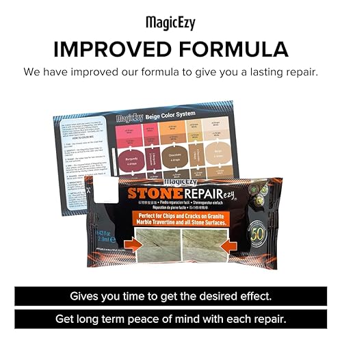 Miniatura 2 de MagicEzy Stone Repairezy Stone Fix - Reparación de azulejos y encimeras de granito astilladas y agrietadas, rápido - Kit de reparación de mármol,