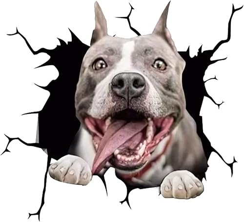 CUSHYSTORE Staffordshire Bull Terrier - Calcomanías para automóvil, calcomanía para ventana de perro, calcomanía divertida para amantes de los