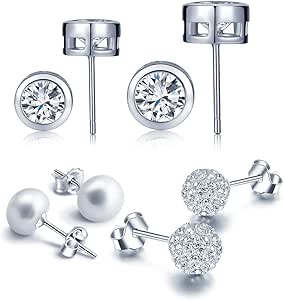 Yumilok Oorstekers, roségoud, 925 sterling zilver, zirkonia, hexagram