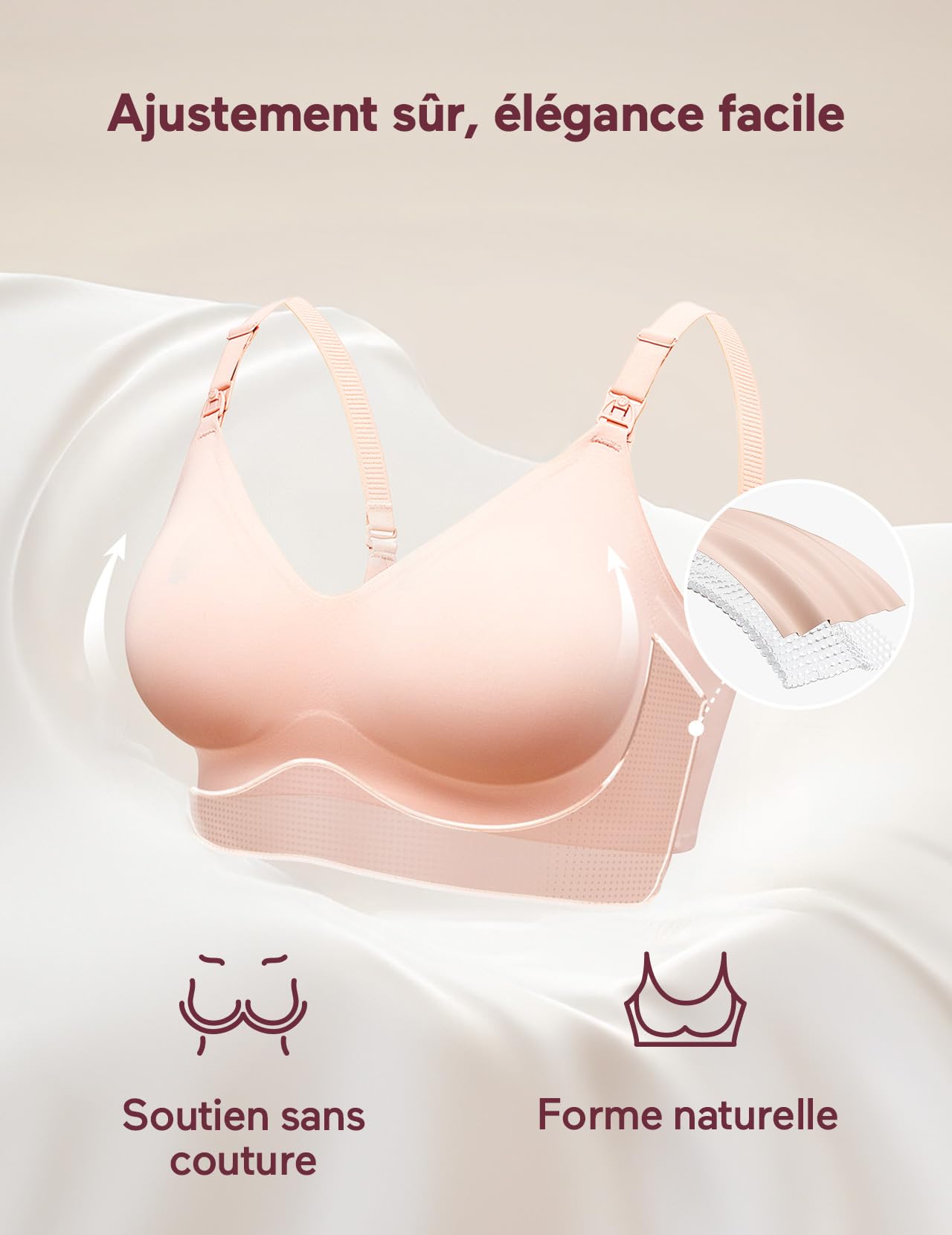 momcozy Soutien-Gorge Allaitement, sans Couture brassière Allaitement, Confort Soutien-Gorge sans Armature - 4