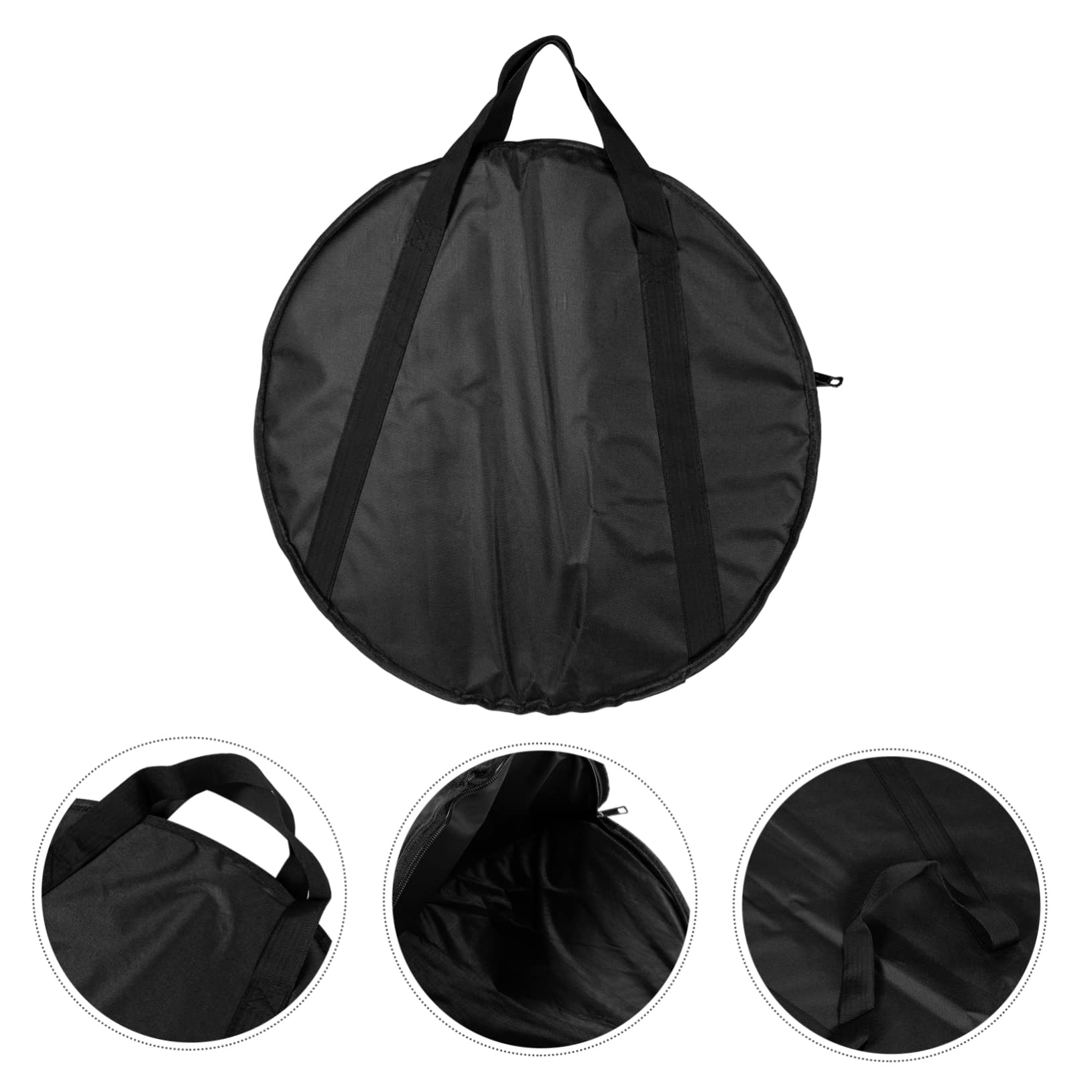 Bolsa Portátil para Platillos y Funda para Batería Algodón Grueso y Tela Oxford Resistente al Agua para Transporte y Viaje en Color Negro