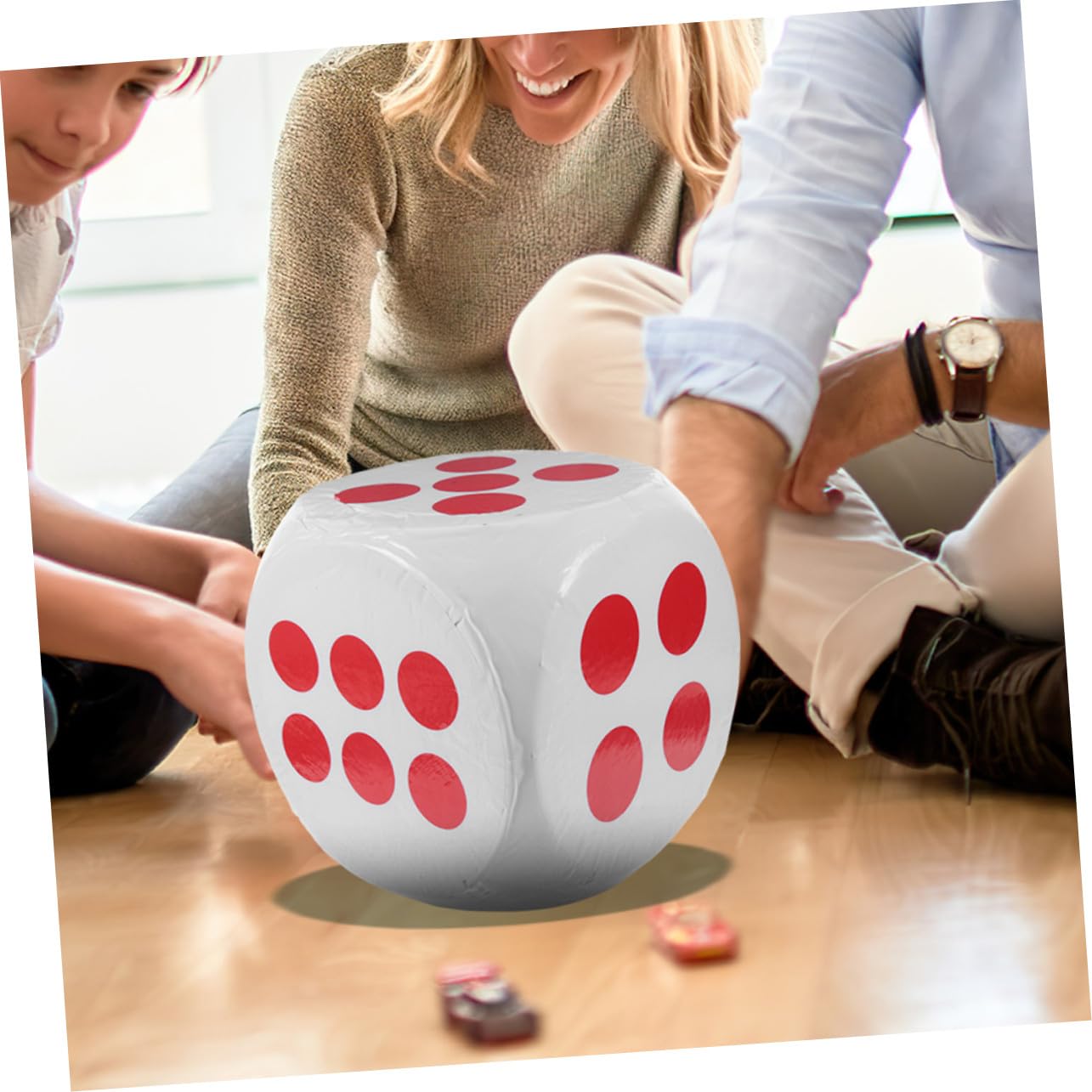 Dados de Espuma Grandes 28 Cm para Niños, Juego Didáctico y Fiesta, Dado Hexagonal de Color Claro, Seguro y Liviano para Rifas y Actividades Recreativas, 1 Unidad