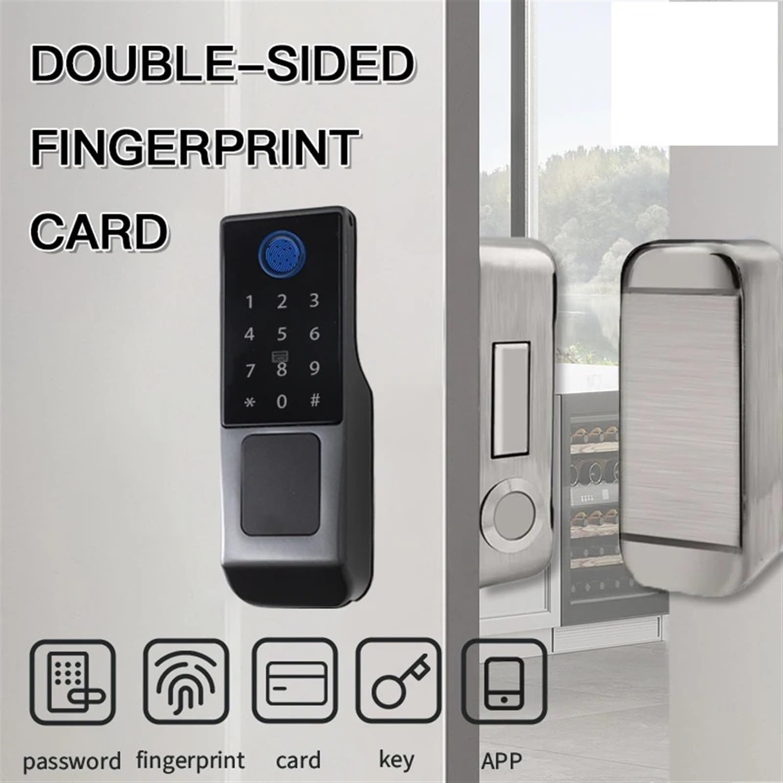 Odcisk palca Wodoodporna brama zewnętrzna Kod dostępu Karta Rfid Inteligentny zamek bezkluczykowy Biuro Handlowe