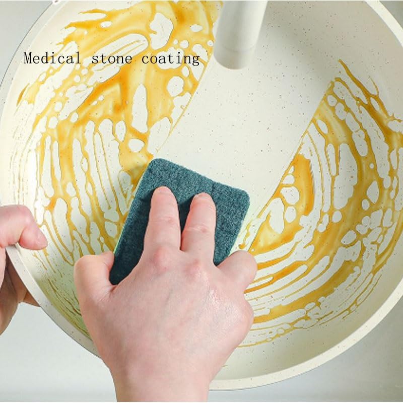 Easy to clean Medical Stone Non Stick Pan Complete Cookware Set with Removable Handles Kitchen