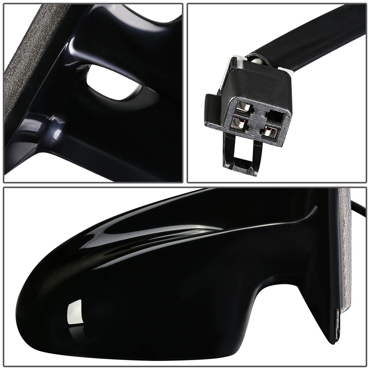 DNA Motoring Left Side Power Door Mirror - OEM Factory Style Replacement With Manual Fold, Part #MR-FO1320291 - View #14