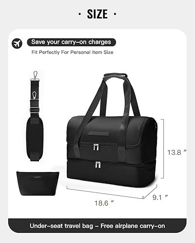 Miniatura 4 de Travel Duffle Bag for Women, Large Weekender Overnight Bags with Trolley Sleeve Personal Item Bag for Airlines Carry On bags Travel Essentials