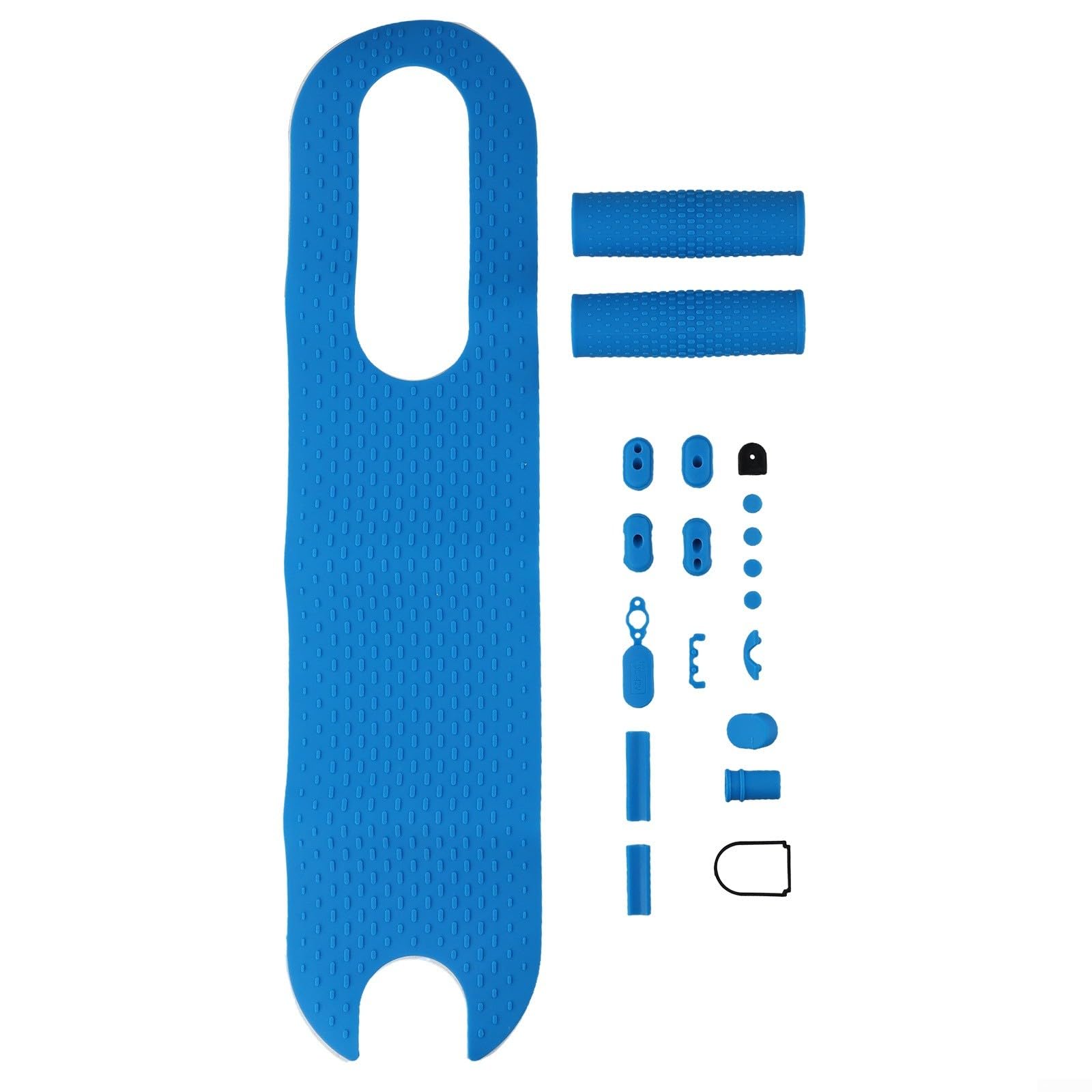 Glomc Rubber Foot Pad Mat And Grip Set,For Xiaomi For M365 Electric Scooter,Non-Slip Foot Pad With Port Covers For Daily Riding Protection(Blue)
