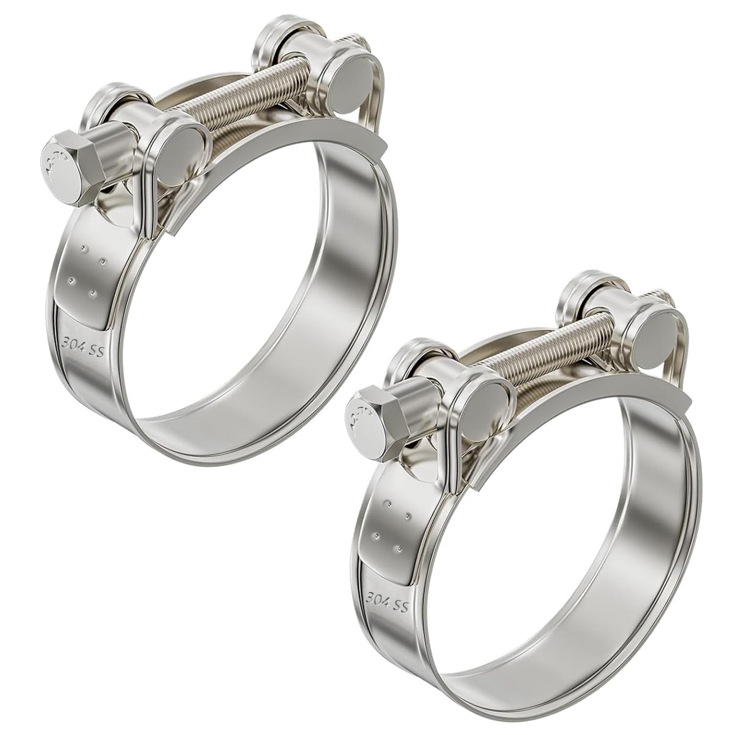 ASOFTY 3 Morsetti Per Tubo Di Scarico Regolabili In Acciaio Inox - Fascette Stringitubo 60-63mm Per Auto E Moto, Fissaggio Universale Per Condotti E Tubazioni - 5