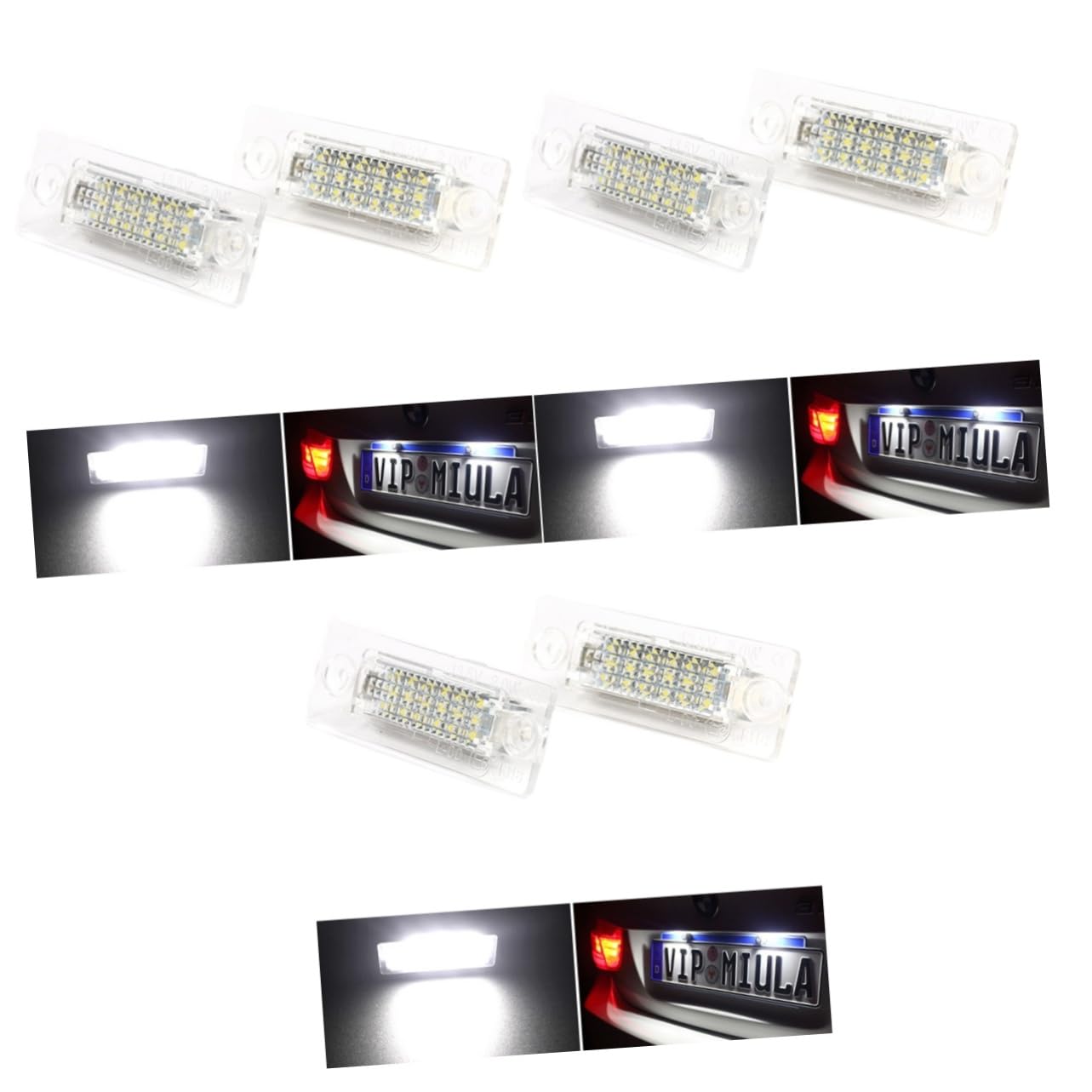 SHERCHPRY 6piezas Led De Placa De Matrícula Para Automóviles Iluminación Leds Instalación Duración Consumo Energético
