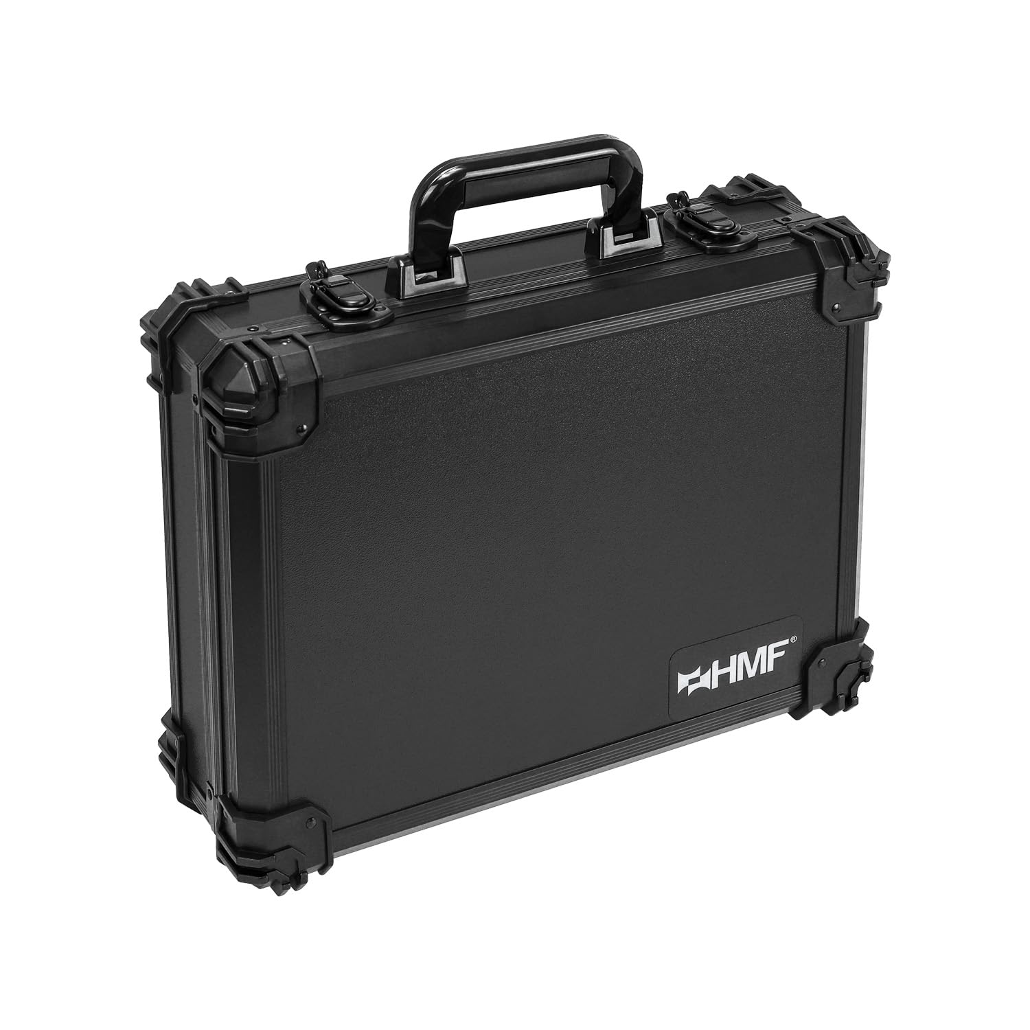 HMF 15502-02 Valigetta di trasporto con schiuma a griglia, valigetta universale, cassetta attrezzi | 39 x 29 x 12 cm | Nero