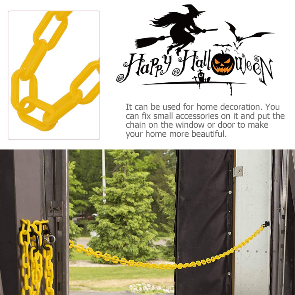 Holween Chain Halloween Chains Crowd Control Barrier 82FT Black Plastic Safety ...