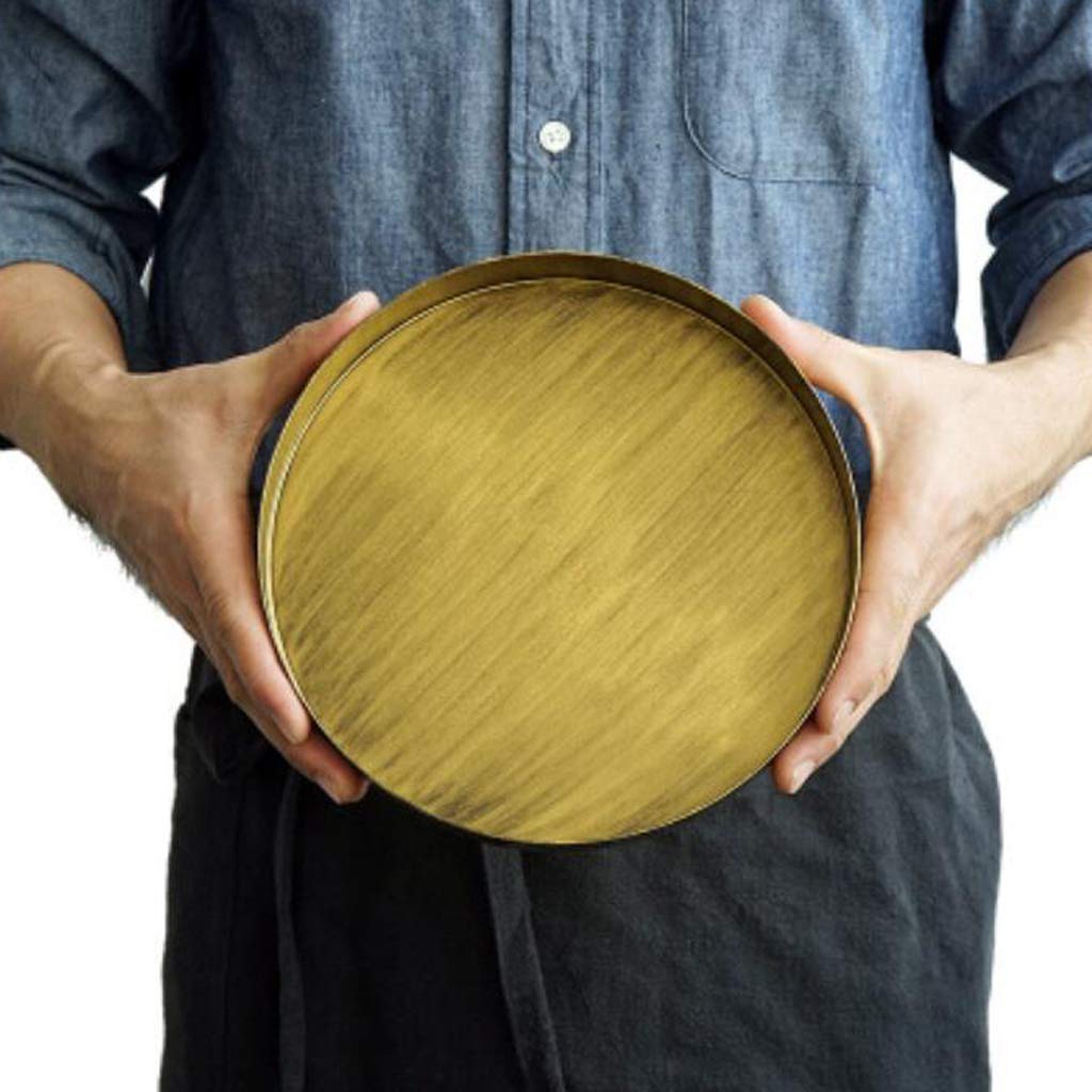 Juego de 4 bandejas Redondas de Hierro para Cocina, Hotel, Restaurante