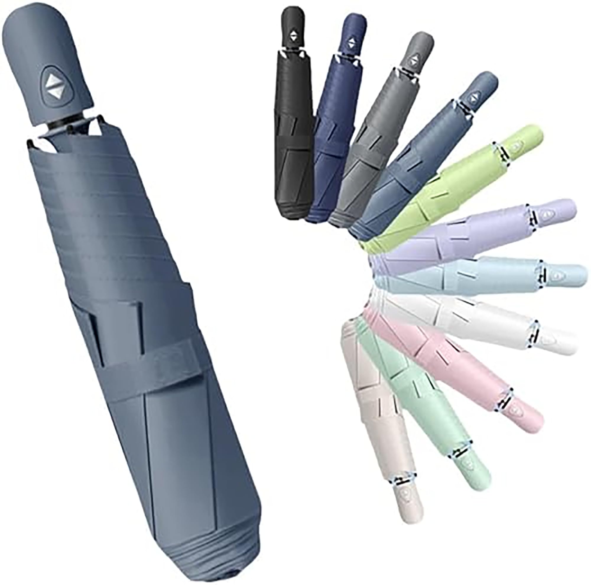 Mini Ultra-Lightweight Compact Portable Auto Open/Close Folding Umbrella for Women,Men, Kids, Travel, Backpack, Car & Purse - UPF 50 UV Protection,