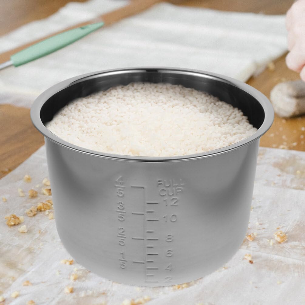 Ciieeo Pentola Interna Acciaio Inossidabile e Antiaderente Sostituzione Per Cuociriso Da Perfetta Per Cucina Domestica e Ristoranti