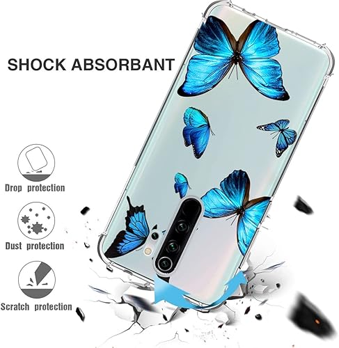 Miniatura 7 de Zoeirc Funda para Redmi Note 8 Pro M1906G7I Funda transparente para niñas y mujeres, TPU suave a prueba de golpes, funda protectora transparente