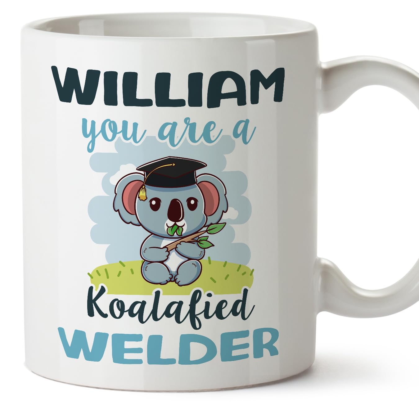 MUGFFINS Personalised Mug for Welder man - in English - Custom Koalafied - Funny Custom Gift for Colleagues - Ceramic 11oz Mug — image 1