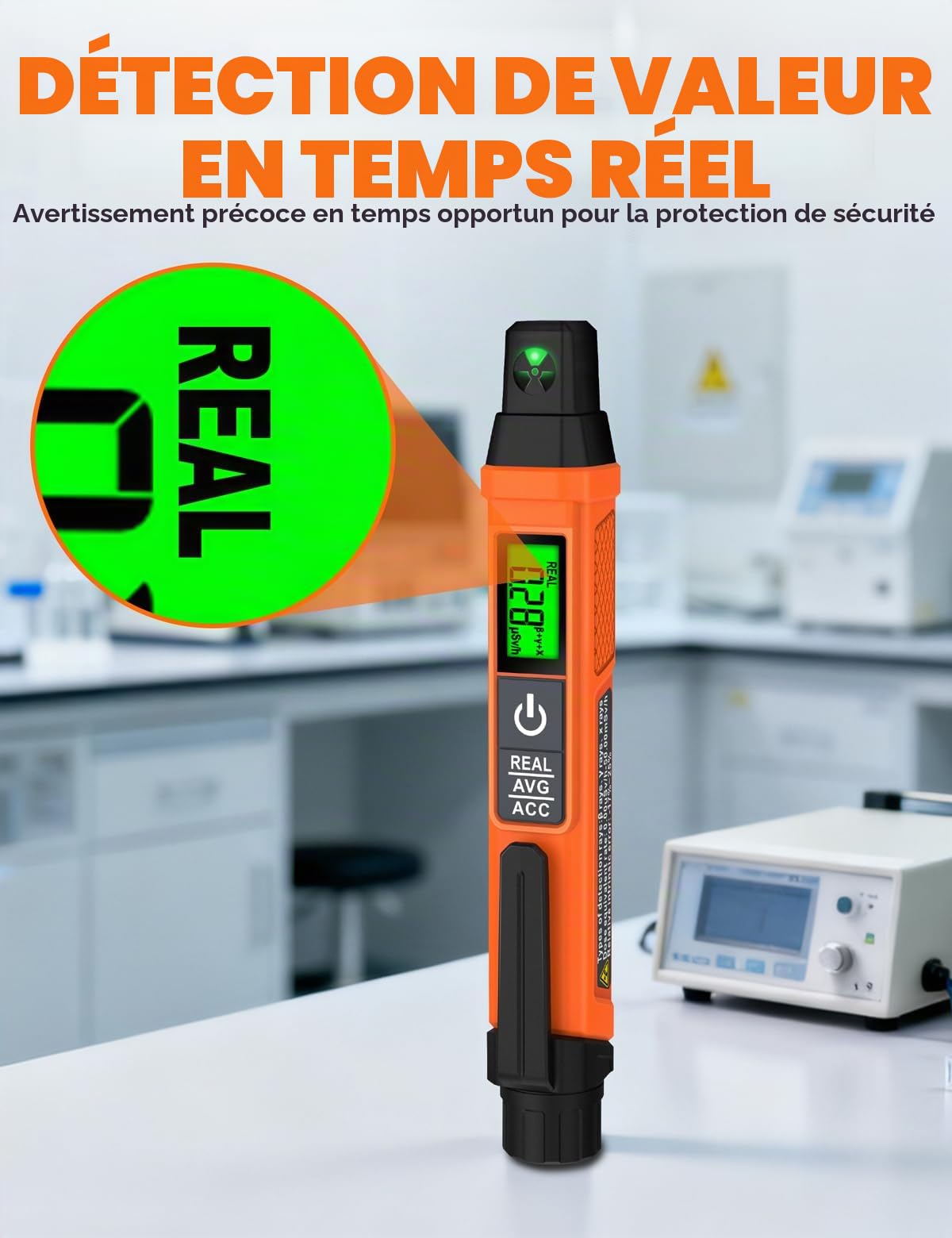 Détecteur de rayonnement nucléaire Portable avec alarme sonore et visuelle, dosimètre de rayonnement à unités de dosage commutées, Compteur Geiger Rayons ND01 pour Beta β Gamma γ X-ray