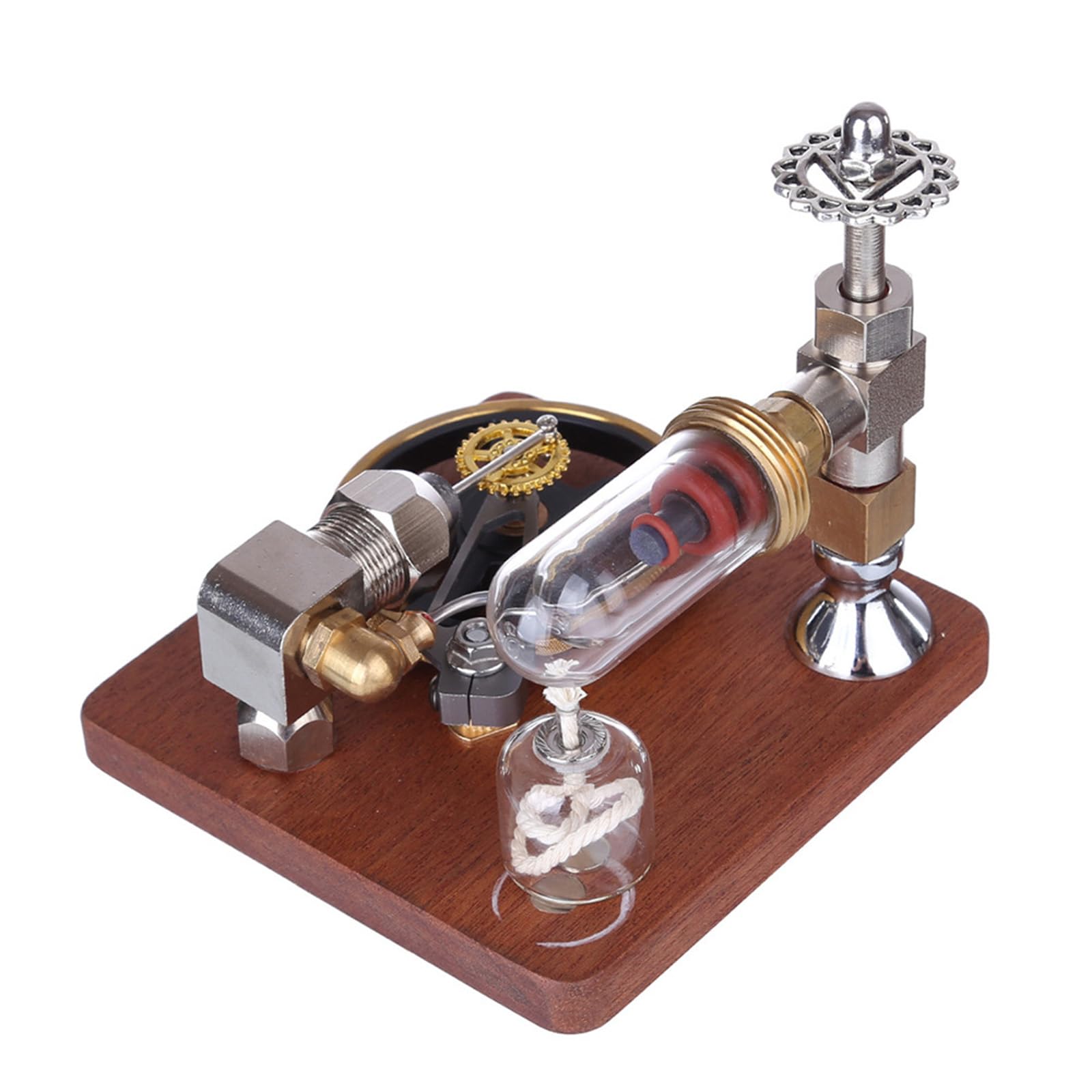NCPSAKD External Combustion Stirling Engine Kit Alcohol Lamp Powered Science Experiment Teaching Toy