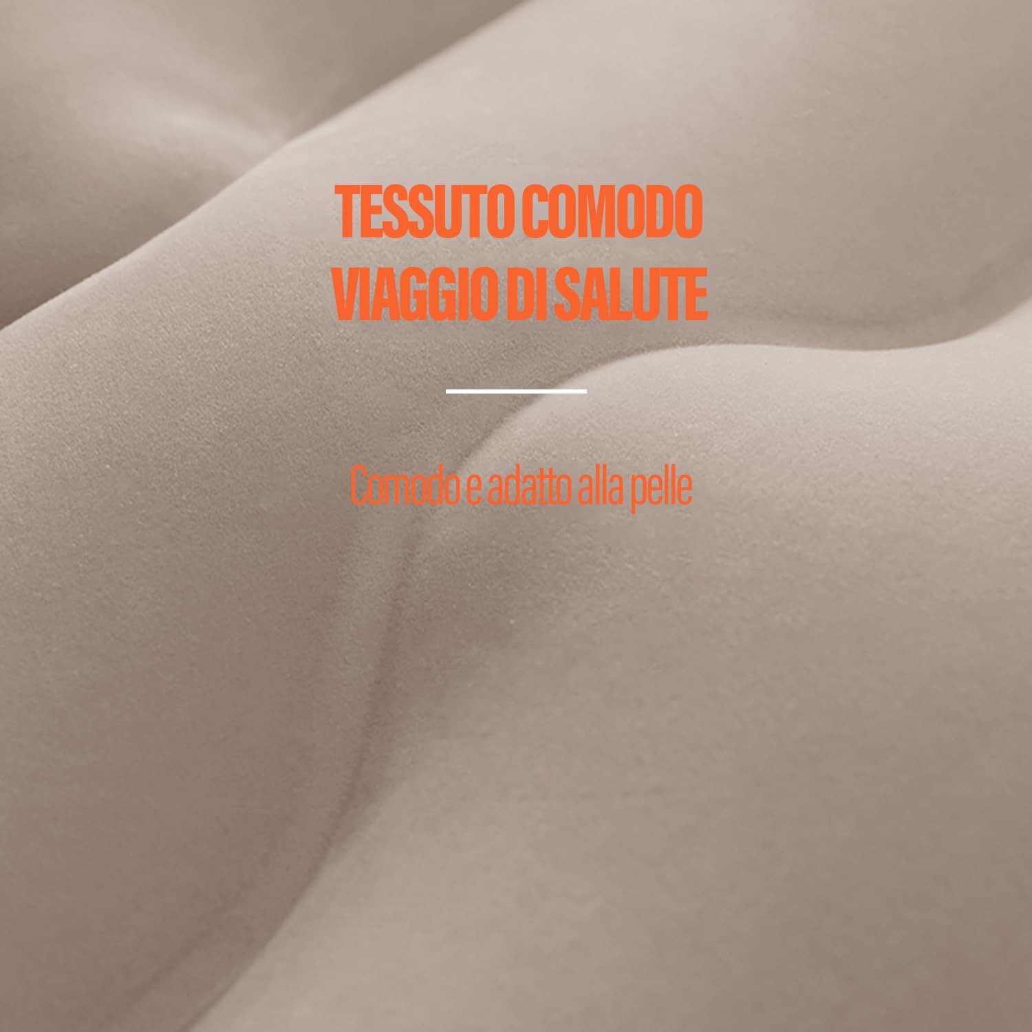 Ergocar Materassino Gonfiabile SUV MPV Floccaggio Materasso Letto per Auto con Pompa per Il Campeggio, Escursionismo, Piscina, Spiaggia, Viaggiare (Beige)
