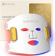Red Light Therapy Mask for Face, 4 Modes LED Face Mask Light Therapy with 850nm Near-Infrared, 400 LEDs, Rechargeable, Portable Anti-Aging Device Pearl White