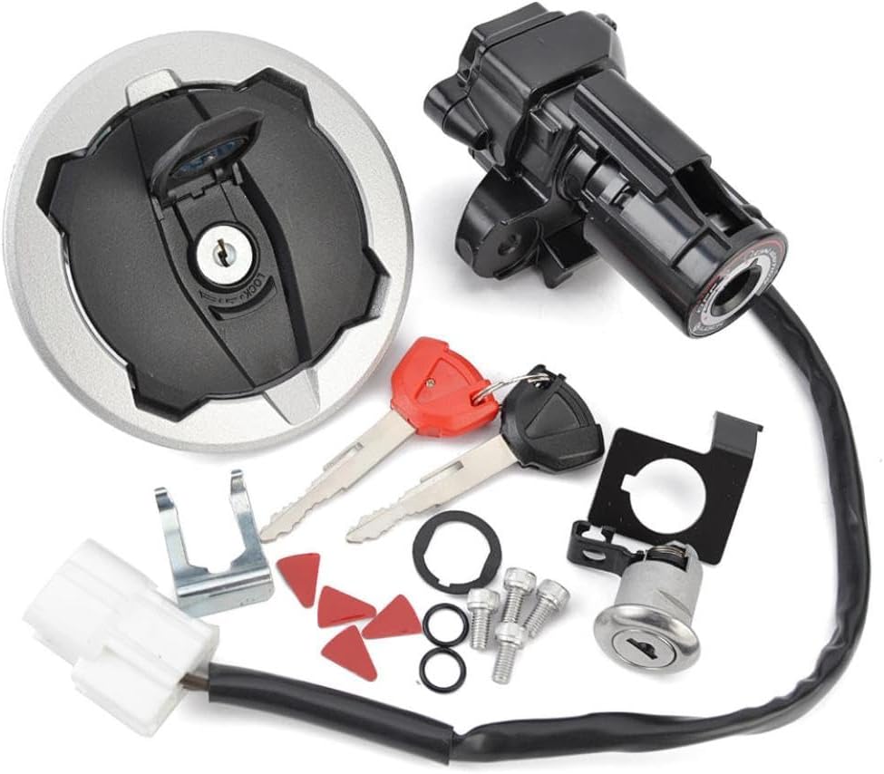 Fuel Cap Ignition Switch Seat Lock with Key Kit 51049-0735 27048-5144 400 ABS EX400 ER400 Z400 Compatible with Automotive Motorcycle Parts for Part Number 51049-0735