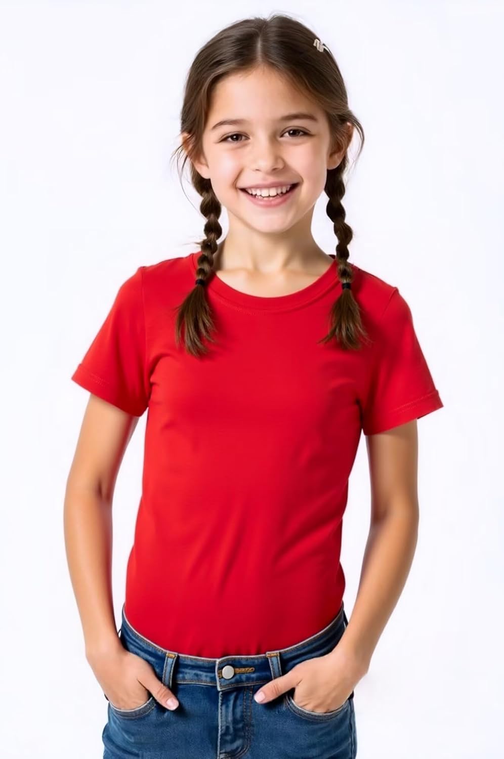 Huata Boys Girls Short Sleeve Tee T-Shirt Crewneck 2 Packs - Image 2