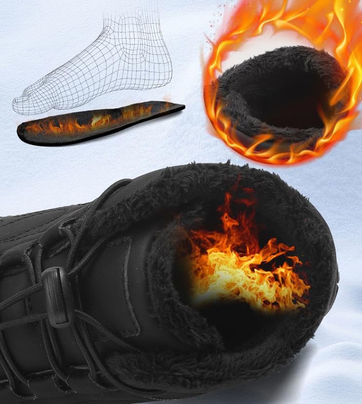 Men Winter Hike Barefoot Boots Warm Zero Drop Snow Boot Slip On Barefoot Footwear Wide Waterproof hike barefoot shoes4