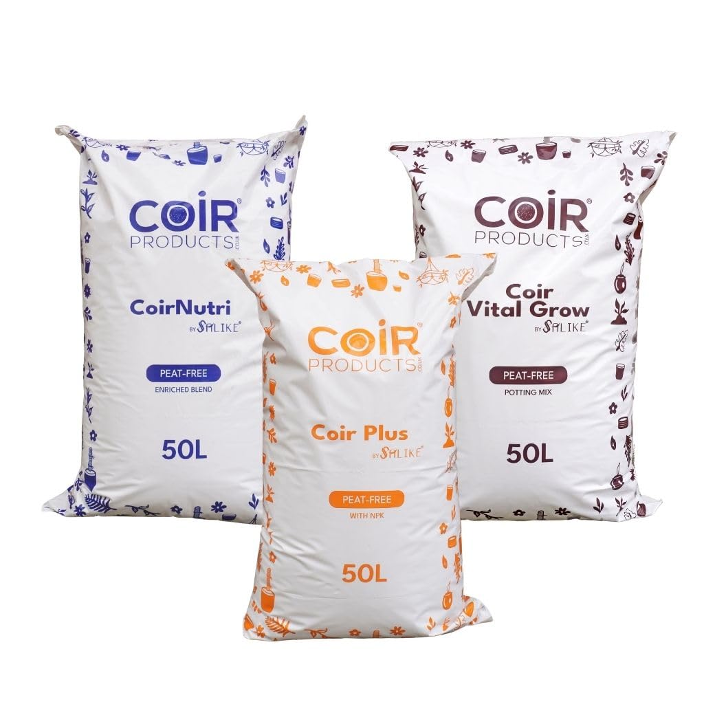 Coir Products All Purpose Compost pack | 150L coir substrate +| The Coir Musketeers | Coir Potting Mix 50L, Coir Plus 50L & Coir Nutri 50L