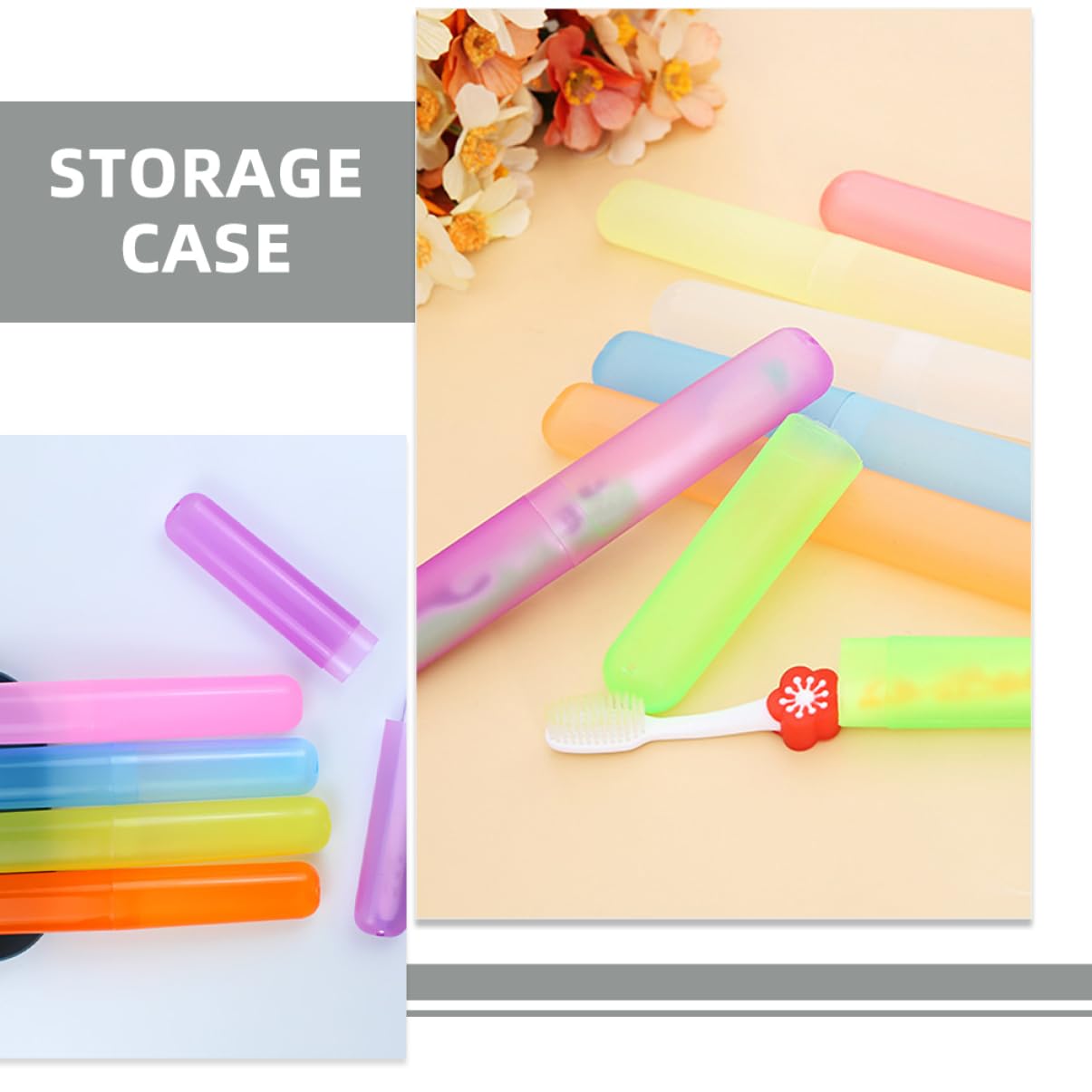 Amosfun 4 Set Di Porta Spazzolini Da Denti Da Viaggio Contenitore Compatto E Portatile Per Spazzolini Da Denti - Sigillatura Anti-perdite 21 Pezzi * 4