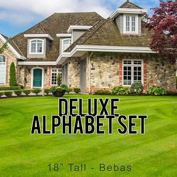 VictoryStore Yard Letters Cut-out Deluxe Alphabet Yard Decoration, Bebas 18 inch High, 130pcs Black 13521