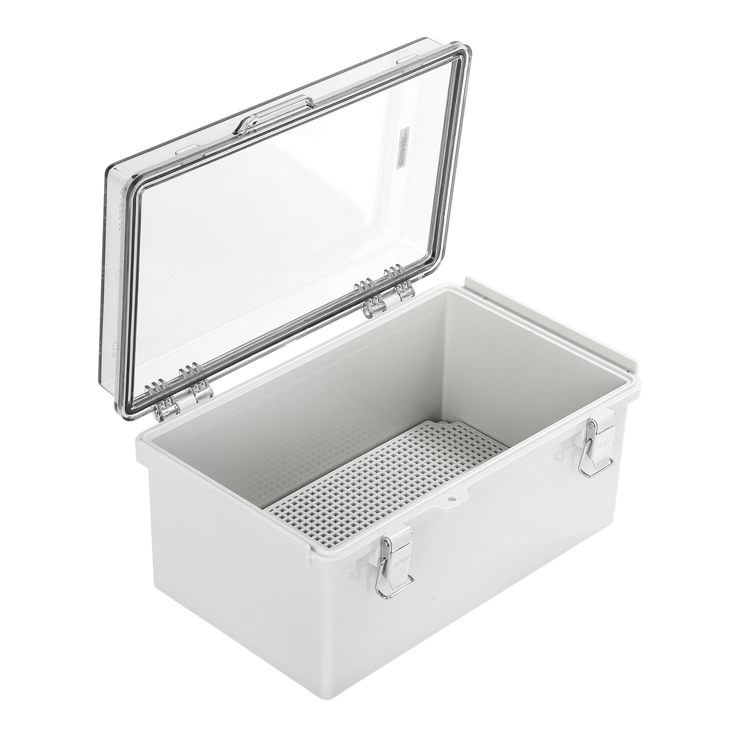 Mollom Außen-Verteilerdose mit transparenter Abdeckung（260x160x130mm） | Wasserdicht IP67, Edelstahlverschluss, Montageplatte mit Wandhalterungen für Elektroprojekte(10.2x6.3x5.1Zoll)