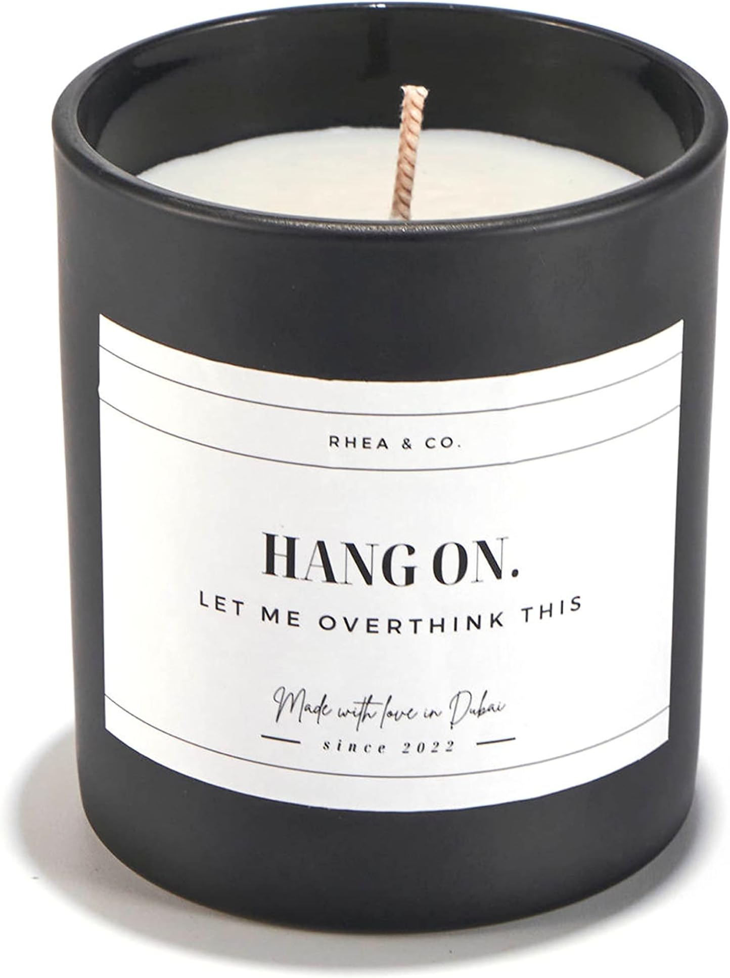 Hang On. Let Me Overthink This Funny Custom Scented Candle, Natural Soy Wax Aromatherapy Candle Jar, Birthday Gift,Valentines Day Gift, Coworker Gifts- 14 oz Candle (Lavender+Vanilla)