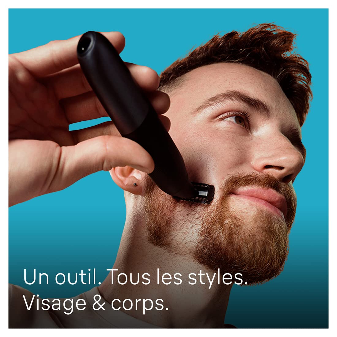 Braun Series X, Tondeuse hybride électrique pour hommes, visage et corps, avec 5 peignes, lame 4D innovante, + rasoir avec sabot bidirectionnel et tête flexible pour un rasage rapide