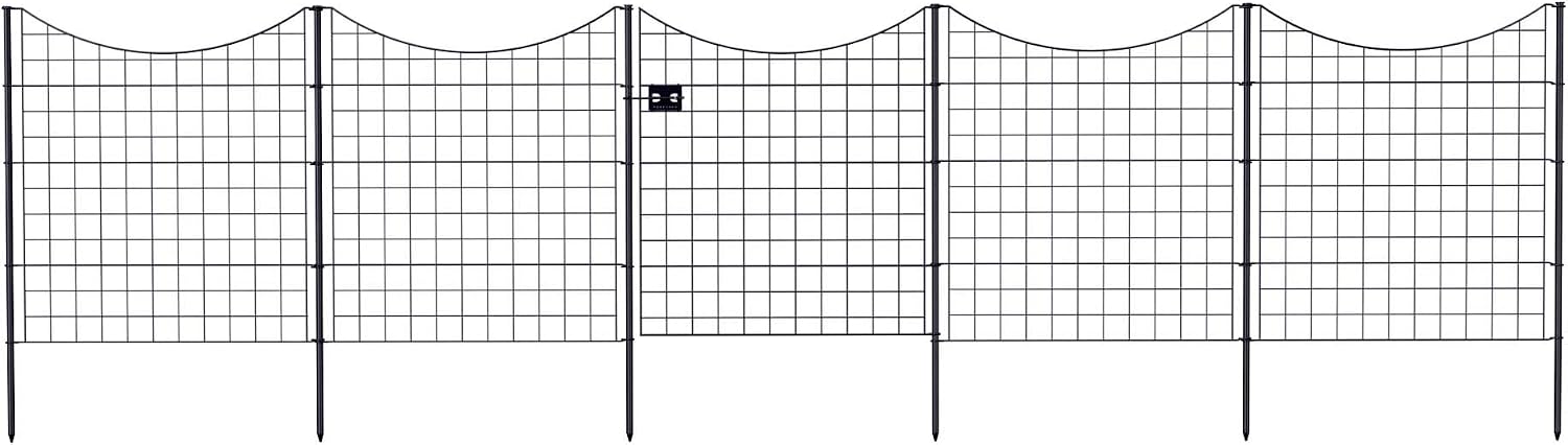 Zippity Outdoor Products WF29014 No-Dig Metal Garden Fence and Gate Bundle & WF29006 39in H No Dig Decorative Metal Garden Fence for Pet, Easy Install Dog Fence for Yard image 3