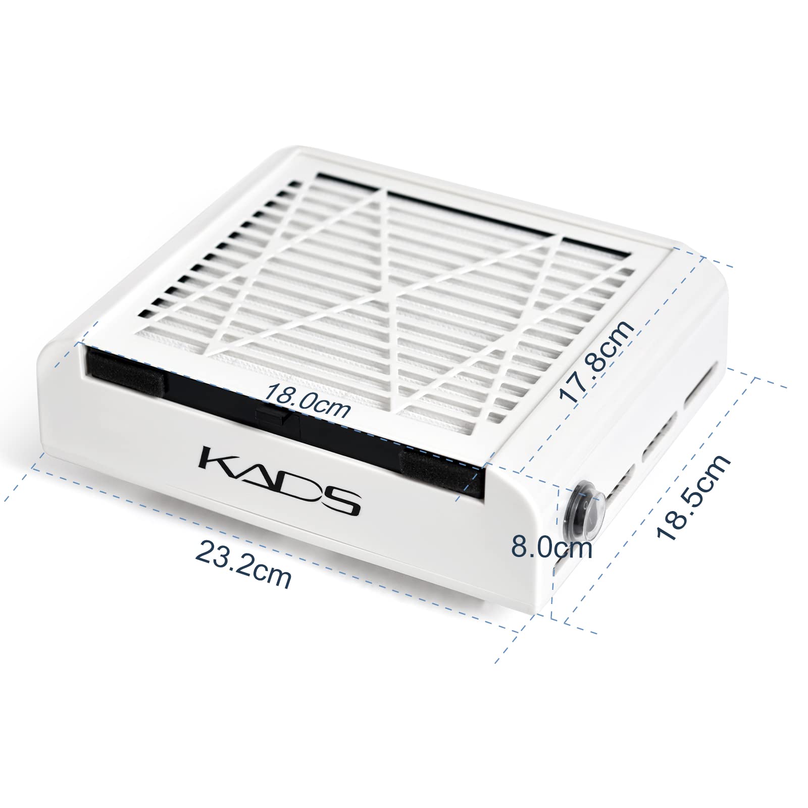 Colector de polvo de uñas, extractor de polvo de succión de uñas, colector de ventilador, aspirador de uñas, filtro sin derrames (enchufe de EE. UU. de 110 V) 4