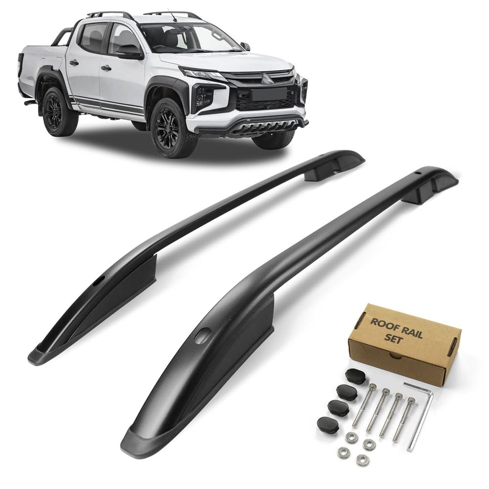 CHROMEMASTER | Barre da Tetto, Rail Tetto Compatibile con Mitsubishi L200 2015-2022; Sono Utilizzate per il Montaggio di Portapacchi, Box da Tetto o Portabiciclette | Costruzione in Alluminio