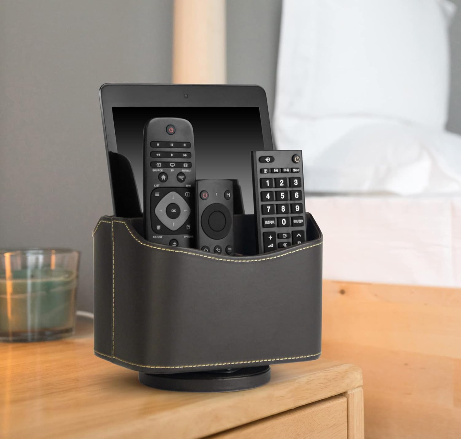 HofferRuffer Spinning Remote Control Holder, Remote Controller Holder