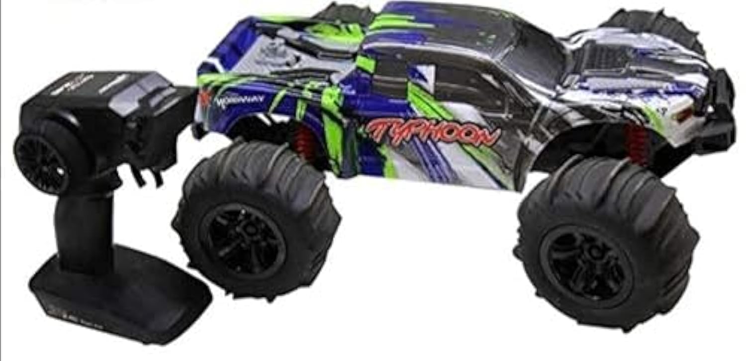 My toys Hobbiway Typhon MT660-P 1/10 4wd High Speed RC Monster Racing Car, Black/Purple