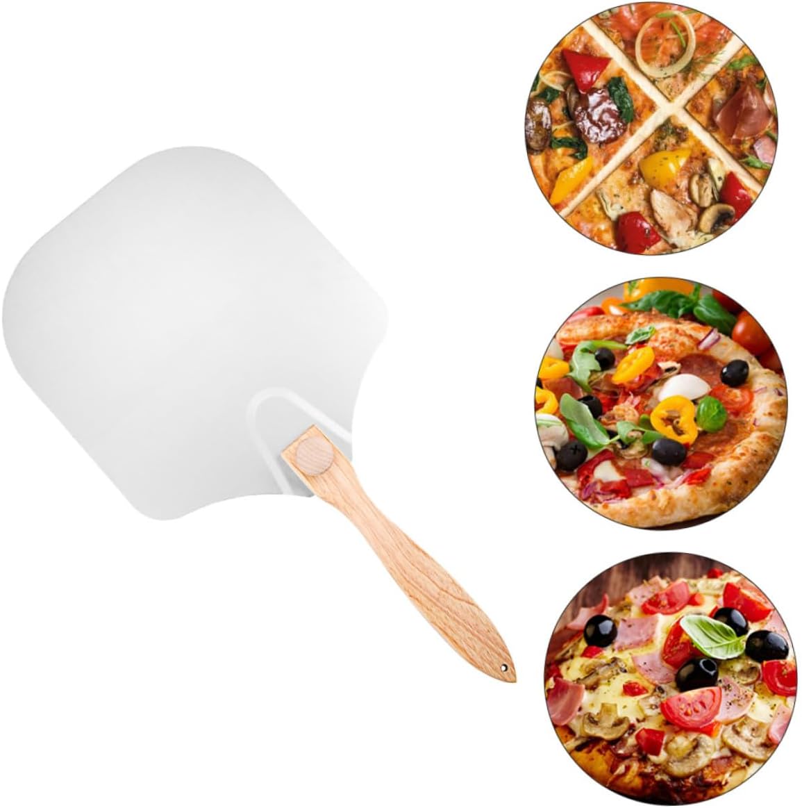 HEMOTON Foldable Aluminum Pizza Peel and Baking Spatula with Detachable Handle for Home and Restaurant Pizza Transfer Lightweight Paddle Tool with Storage Box Random Color