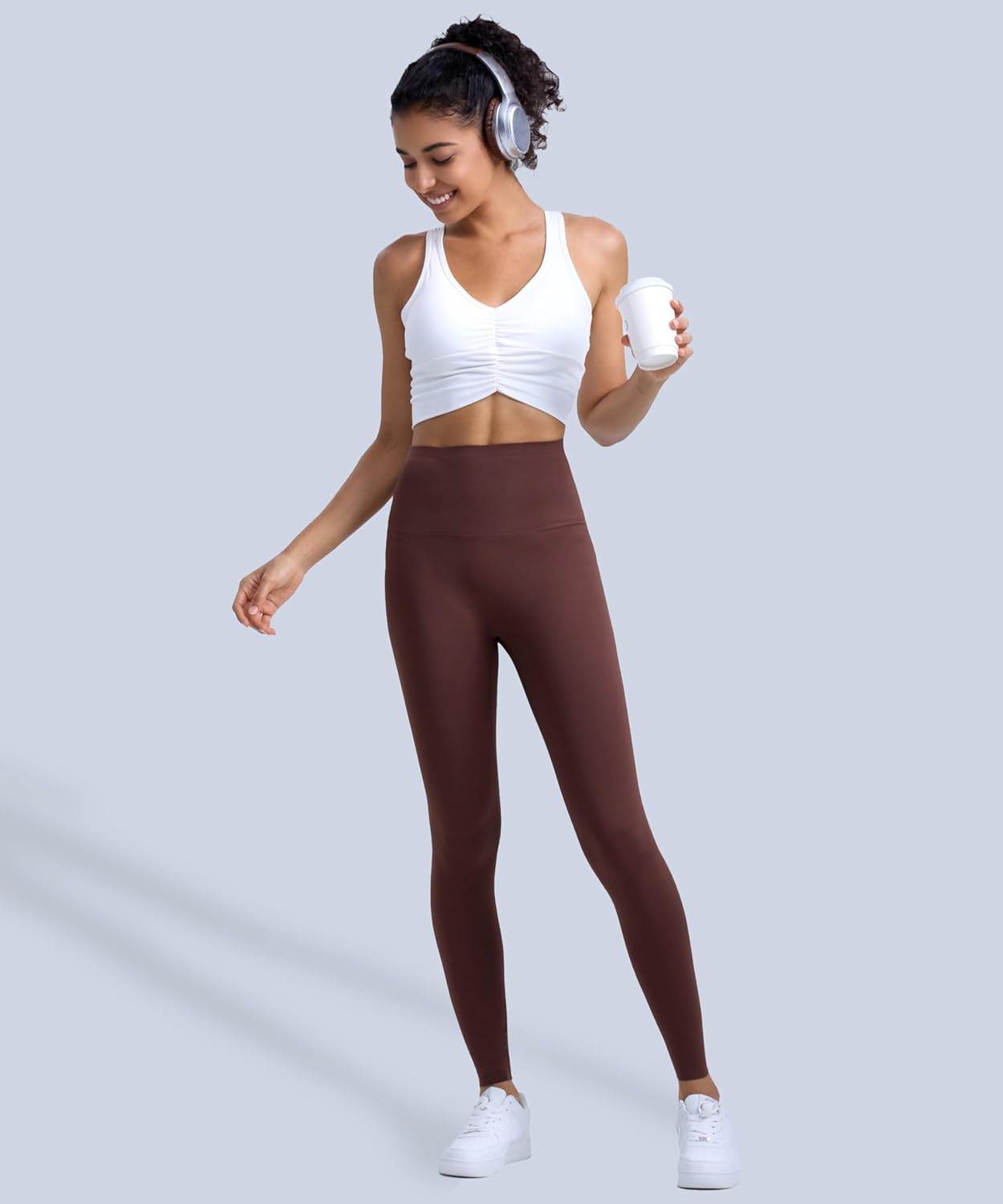 Women's Compression Leggings Butt Lifting Work Out Athletic Gym High Waist Tummy Control Stretchy with Pockets - Image 3