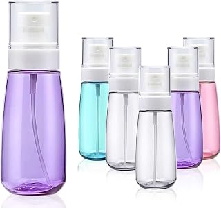 Cosywell Fine Mist Spray Bottle 3.4oz/ 100ml Empty Cosmetic Refillable Travel Containers Plastic Hair Spray Bottle Sprayer for Perfume Skincare Makeup Lotion (6color2purple)