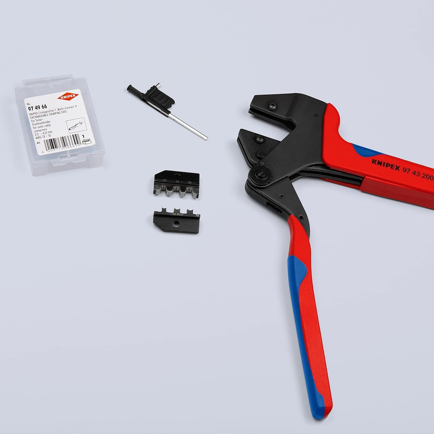 KNIPEX Szczypce do zagniatania typu Crimp System do wymiennych matryc zagniatających z osłonkami wielokomponentowymi 200 mm, 97 43 200