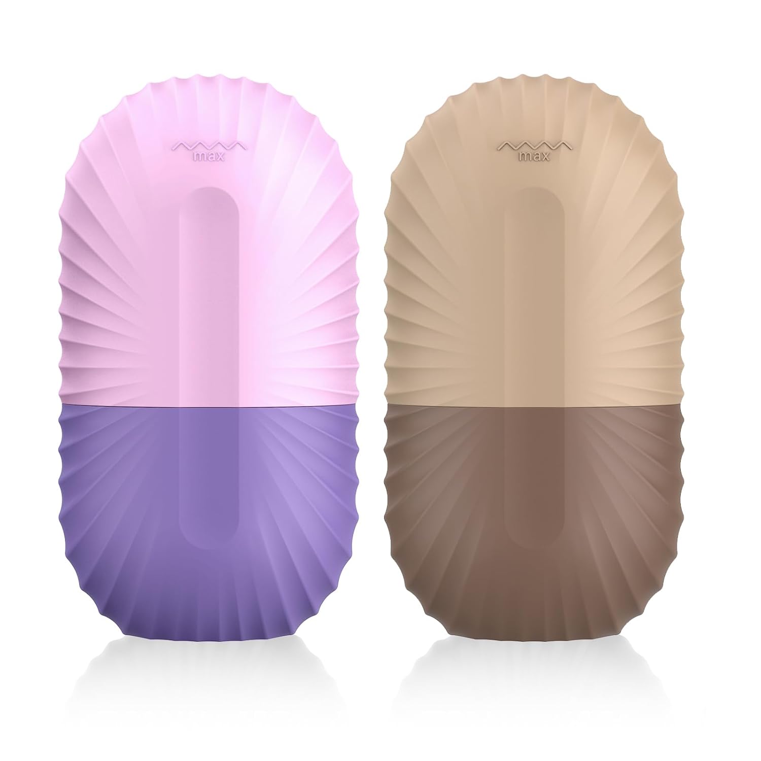 2pcs Ice Roller for Face and Eye, Silicone Ice Facial Roller Ice Holder, Face Ice Mold Skin Care, Face Icers Reusable Ice Cube Roller for Shrink Pores Anti Wrinkle Reduce Puffiness, Purple Brown image 2