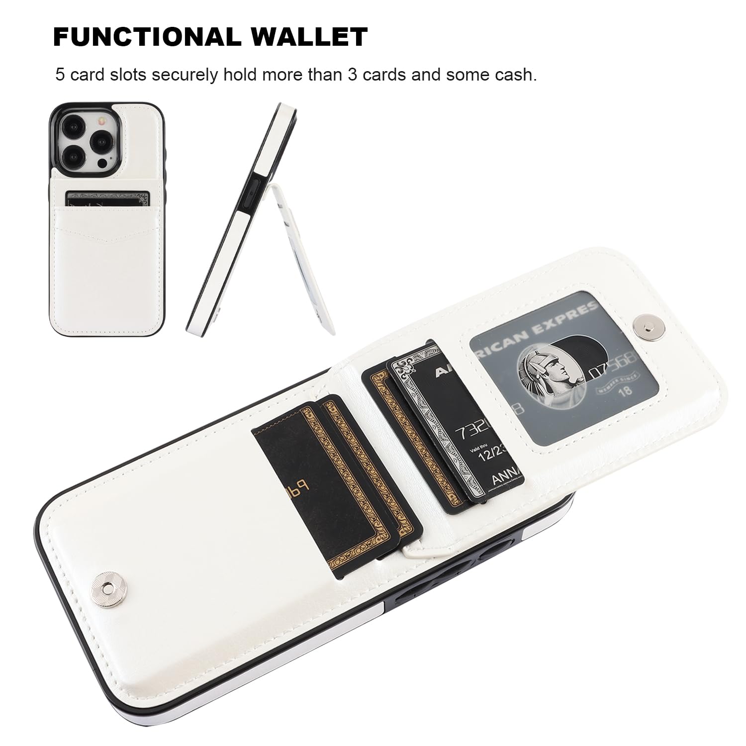 KIHUWEY Compatible With IPhone 15 Plus Case Wallet With