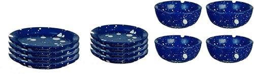 Dollhouse D2762 - Juego de platos de estofado en miniatura a escala 112, 12 unidades, color azul