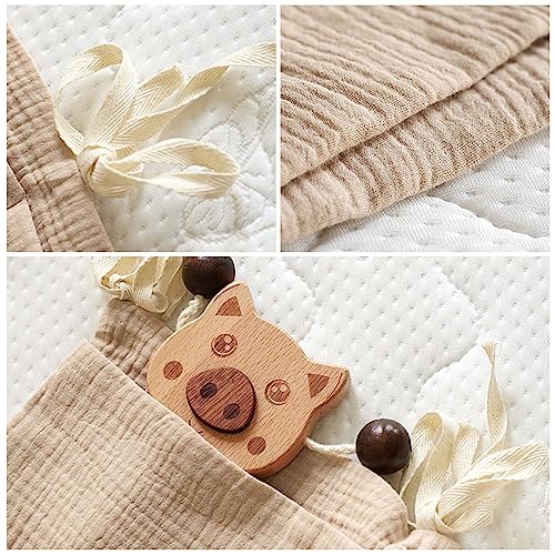 Naapesi Baby Crib Cabin Bedside, Crib Storage Pocket, Hanging Storage Bag, 100% Cotton, 2 Pockets Bedside Hanging - Image 3
