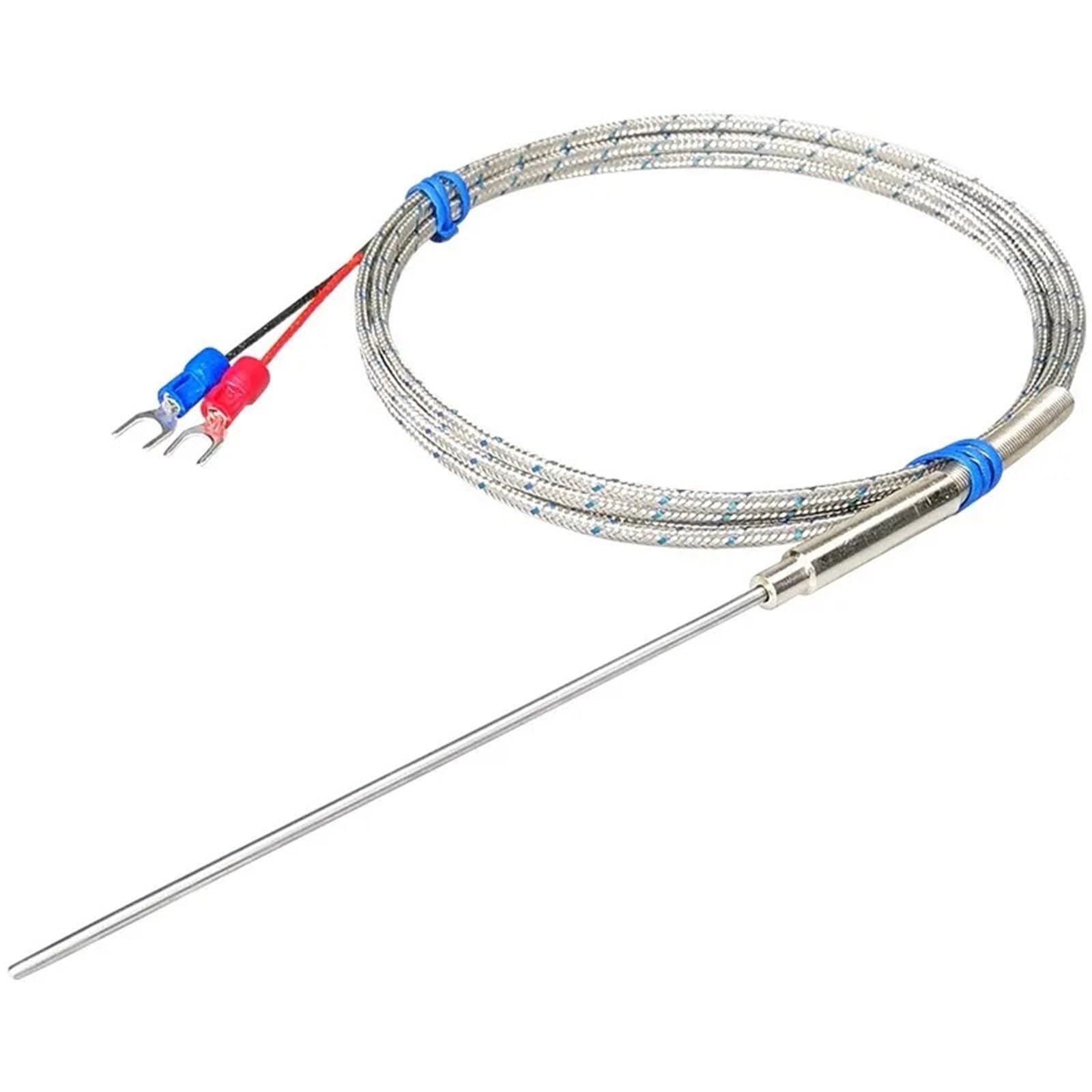 Czujnik temperatury K termopara WRNK-191 czujnik elastyczna średnica 1-4 mm długość 0-1100 stopni 1 szt. (K 6 mm długość 1,5 m, 400 mm)