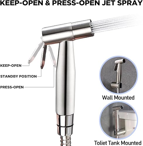 Miniatura 5 de Pulverizador de bidé de mano para inodoro, accesorio de bidé para agua tibia, kit de válvula mezcladora caliente y fría, rociador de mano para